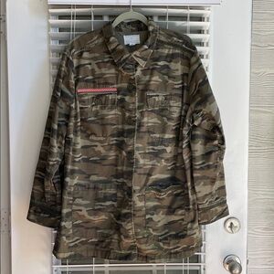 Caslon Olive Camouflage Shirt
